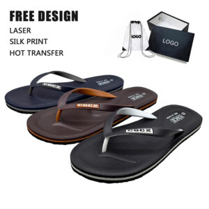 Custom Men's Flip Flops Wholesale Bulk Logo Printed Thong Sandals