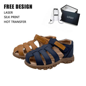 Wholesale Custom Kids Sandals – PU Leather Children's Sandals with Customizable Upper & Sole Materials