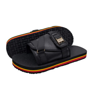 Custom Logo Men Beach Slippers PU Upper EVA Mid TPR Outsole Wholesale