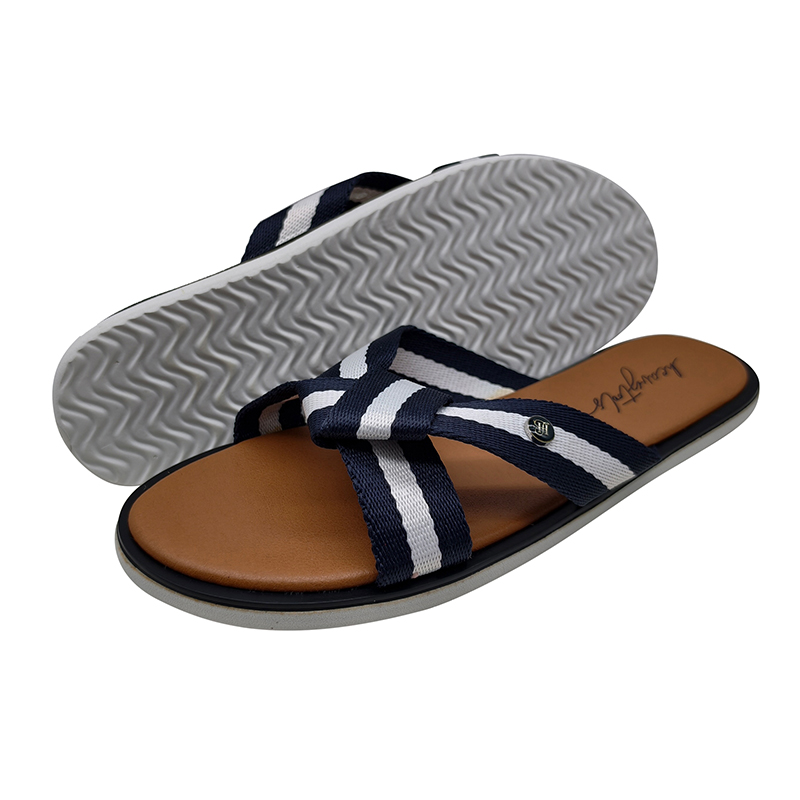 Women Fabric Cross Strap Slide Sandals Summer Casual Slippers OEM ODM Footwear Manufacturer