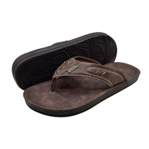 Custom Men's PU Leather Flip Flops | Non-slip Wholesale Summer Sandals OEM/ODM