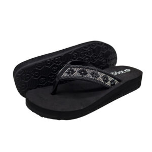 Wholesale Women Rhinestone Wedge Flip Flops OEM ODM