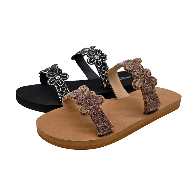 Women's Rhinestone Slide Sandals Wholesale